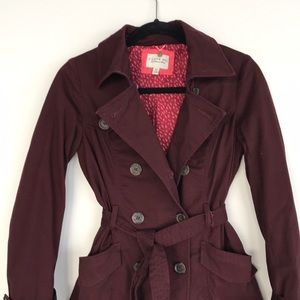 Burgundy Pea Coat